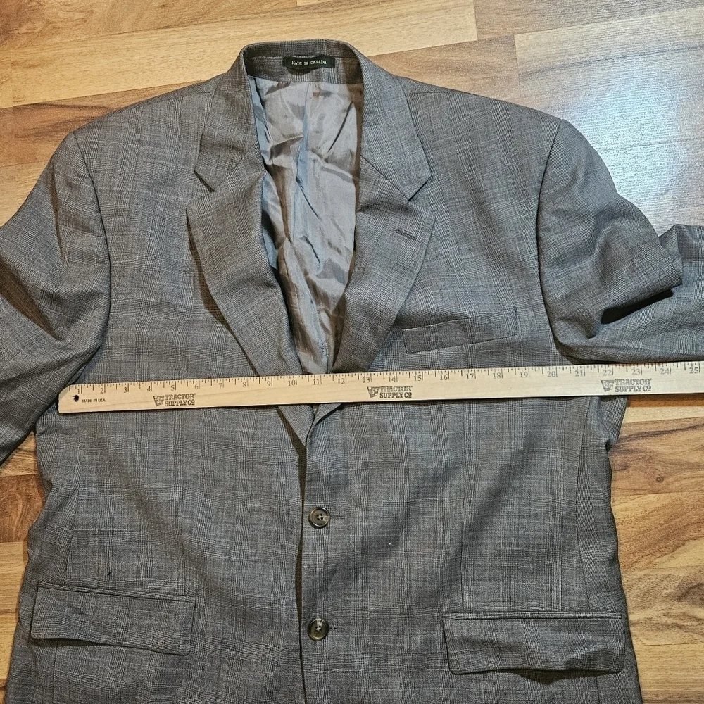 LAUREN Ralph Lauren Green Label Blazer Men's Size 44R Gray 100% Wool